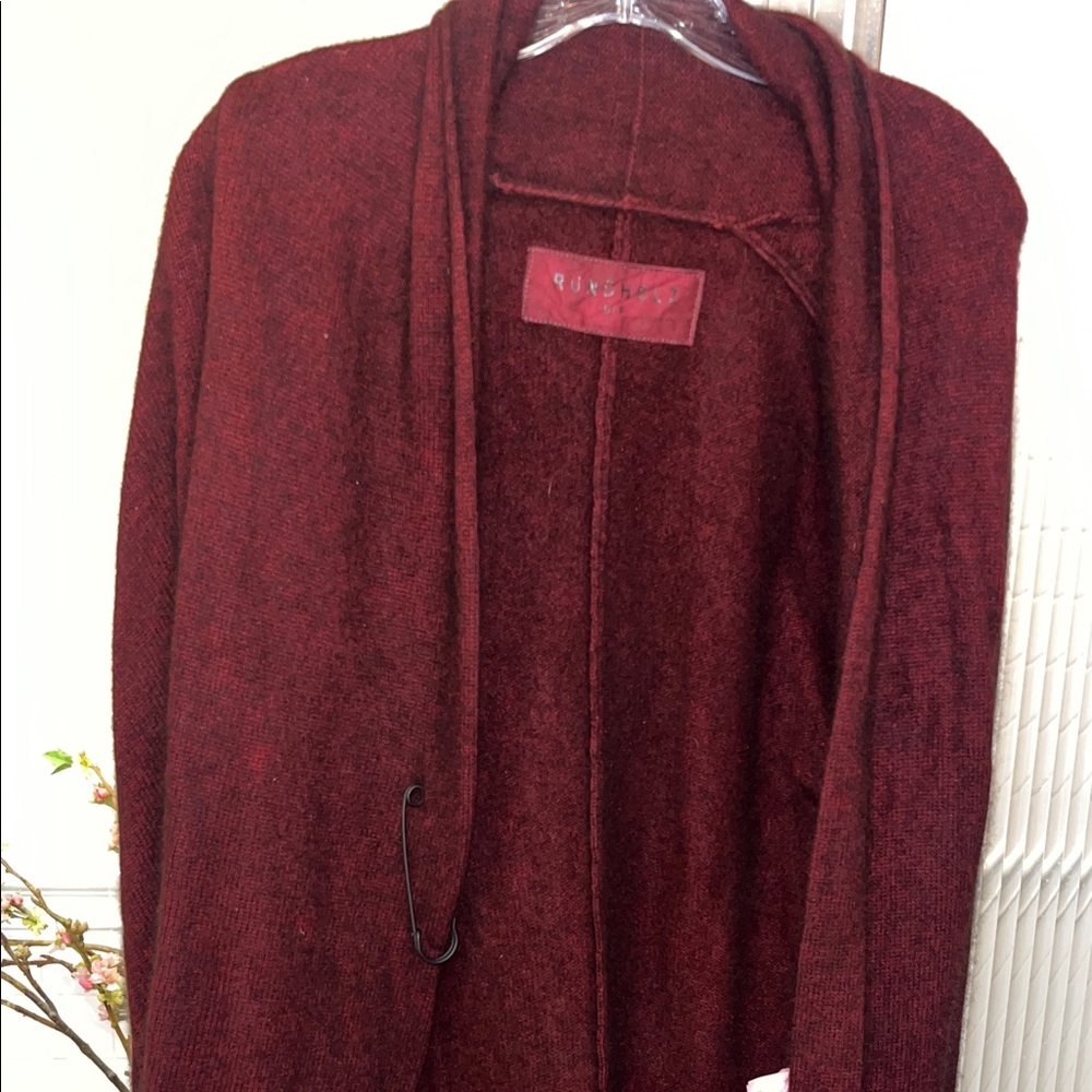 Rundholz DIP - made in Germany- oversized-wool & raccoon hair waterfall cardigan
